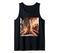 Fantasía Podio Hermoso Gato Camiseta sin Mangas