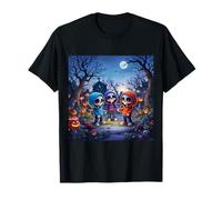 Fantasía Riendo Chibi Esqueletos Camiseta