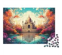 Fantasía Taj Mahal 1000 Pieza S Rompecabezas Premium para Adultos Descompresión del Juego Educativo Decoración De Paredes Regalos 52x38cm/1000pcs