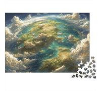 Fantasía Tierra Vista Rompecabezas 1000 Piezas Elf & Green Dragon Cartón Grueso para Parejas Regalo Cumpleaños para Relajarse Mejor Regalo Oferta 70x50cm/1000pcs