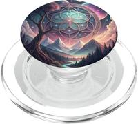 Fantasía Universo Mundo Símbolos Luna PopSockets PopGrip para MagSafe