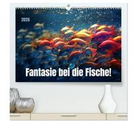Fantasie bei die Fische! (hochwertiger Premium Wandkalender 2026 DIN A2 quer), Kunstdruck in Hochglanz: Buntes Leben unter der Oberfläche der Fantasie