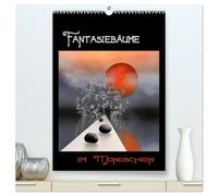 Fantasiebäume im Mondschein (hochwertiger Premium Wandkalender 2026 DIN A2 hoch), Kunstdruck in Hochglanz: bunte und fantasievolle Bäume mit Vollmond oder Mondsichel