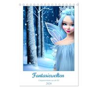 Fantasiewelten - Computerträume aus der KI (Tischkalender 2026 DIN A5 hoch), CALVENDO Monatskalender: Magische und andere Wesen aus der KI.