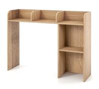 FANTASK 94 x 25 x 74 cm Estantería de Escritorio con 4 estantes, estantería de Escritorio con Sistema de Almacenamiento, Organizador de Escritorio Multiusos con Compartimento Abierto en Color Natural