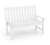 FANTASK Banco de jardín Resistente a la Intemperie, Banco de Parque Exterior de HDPE, para Todo Tipo de climas, soporta hasta 320 kg