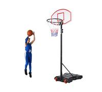FANTASK Canasta de Baloncesto con Soporte y 2 Ruedas, Altura Regulable de 178 a 208 cm, para niños y Adolescentes