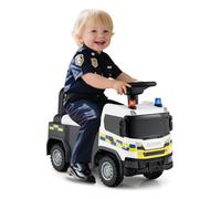 FANTASK Coche eléctrico 2 en 1 para niños con Volante, luz LED, claxon y música, vehículo eléctrico portátil con Espacio de Almacenamiento, para niños a Partir de 1 año (Blanco)