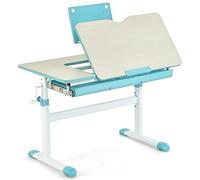 FANTASK Escritorio para Estudiantes, Altura Regulable, Escritorio Infantil con Tablero inclinable, Soporte para Libros, cajón y Regla de medición, Escritorio ergonómico Juvenil