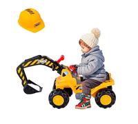 FANTASK Excavadora con Compartimento de Almacenamiento Integrado, Excavadora para niños con Cuerno, Excavadora de Arena, Excavadora Deslizante, Excavadora para niños a Partir de 3 años, Incluye 3