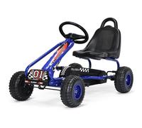 FANTASK Gokart - Coche a Pedales a Partir de 3 años con Asiento Ajustable y Freno de Mano, Go Cart soporta hasta 30 kg, vehículo Infantil (Azul)