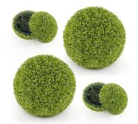 FANTASK Juego de 2 Bolas de boj Artificiales, 50 cm, Resistentes a los Rayos UV, Bolas Decorativas de boj, Plantas Artificiales para casa, jardín, Boda, Color Verde