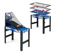 FANTASK Mesa de Juego Multi 6 en 1 | Futbolín de mesa con baloncesto, billar, tenis de mesa, hockey aéreo, shuffleboard y bolos, mesa multifunción con accesorios