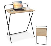 FANTASK Mesa de Ordenador Plegable, pequeño Escritorio con Tablero Ancho, Mesa Plegable no Requiere Montaje, Mesa de Trabajo Que Ahorra Espacio para Espacios pequeños, 60 x 40 x 69 cm