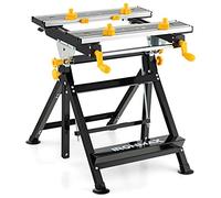 FANTASK Mesa de Trabajo Plegable, Altura Regulable e inclinable, Mesa de Trabajo con Superficie de Trabajo Grande y Extensible