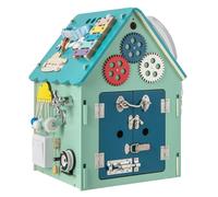 FANTASK Montessori - Casa de Juegos Infantil de Madera | Casa de juguete sensorial con espacio de almacenamiento, juguete sensorial educativo para niños a partir de 3 años