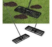 FANTASK Rastrillo de Metal para jardín, 75 x 25 cm, con Mango ergonómico