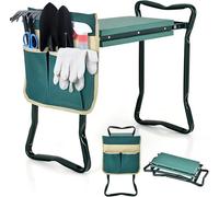 FANTASK Reposarodillas con Bolsa de Herramientas de hasta 150 kg, Taburete de jardín Plegable, Taburete de Trabajo de jardín con Acolchado Eve, protección para Rodillas para jardinería