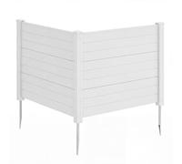 FANTASK Valla de jardín 2 Unidades, 122 x 95 cm, Valla de privacidad con 3 Postes, Valla de protección Visual Decorativa de Polipropileno y Metal galvanizado, Valla Decorativa, protección Visual