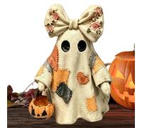 Fantasma acolchado vintage, bonito centro de mesa espeluznante, fantasma de Halloween de pie, para el hogar, sala de estar, dormitorio, oficina, aula, escuela, coche, de vacaciones