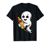 Fantasma Bebé Lindo de Halloween con Biberón Camiseta