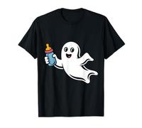 Fantasma Bebé Lindo de Halloween con Biberón Camiseta