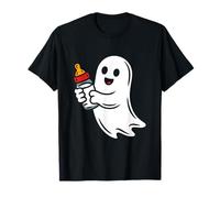 Fantasma Bebé Lindo de Halloween con Biberón Camiseta