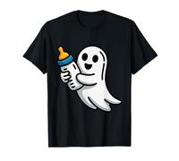 Fantasma Bebé Lindo de Halloween con Biberón Camiseta