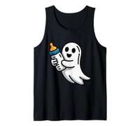 Fantasma Bebé Lindo de Halloween con Biberón Camiseta sin Mangas
