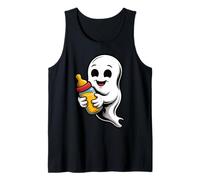 Fantasma Bebé Lindo de Halloween con Biberón Camiseta sin Mangas
