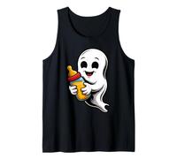 Fantasma Bebé Lindo de Halloween con Biberón Camiseta sin Mangas