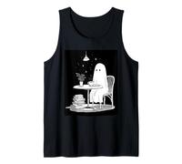 Fantasma Bebiendo té y Leyendo un Libro Camiseta sin Mangas