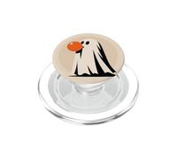 Fantasma Blanco soplando una Burbuja Kawaii para los Amantes de Halloween PopSockets PopGrip para MagSafe