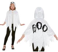 Fantasma Capa con Capucha Infantil Halloween Accesorio de Disfraz Infantil