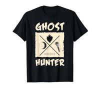 Fantasma Caza Equipo Paranormal Investigador Vintage Iconos Camiseta gráfica económica, Hombre, Negro, L