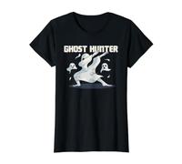 Fantasma Caza Equipo Paranormal Investigador Vintage Iconos Camiseta gráfica económica, Mujer, Negro, L