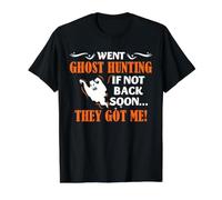 Fantasma Caza Humor Paranormal Investigador Me Consiguieron Camiseta gráfica económica, Hombre, Negro, L