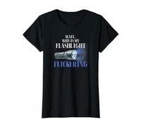 Fantasma Caza Linterna Humor Paranormal Investigador Camiseta gráfica económica, Mujer, Negro, L