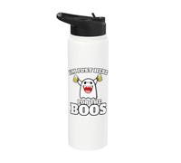 Fantasma con cerveza Estoy aquí para los abucheos Stainless Steel Insulated Water Bottle