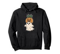 Fantasma con Corona de Calabaza Sudadera con Capucha
