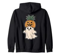 Fantasma con Corona de Calabaza Sudadera con Capucha