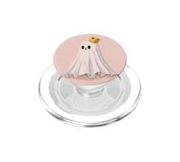 Fantasma con una Corona Kawaii para los Amantes de Halloween PopSockets PopGrip para MagSafe