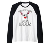 Fantasma con Vino Estoy aquí para los abucheos Camiseta Manga Raglan