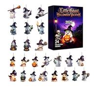 Fantasma Cuenta Atrás Halloween fantasma acrílico 2D espeluznante de 24 | Calendario Horror Halloween Para familia amigos niños niñas fiestas otoño casa A