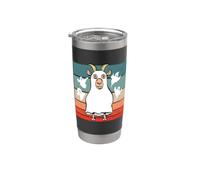 Fantasma de cabra disfraz de Halloween dibujos animados Vaso térmico de acero inoxidable de doble pared