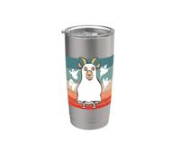 Fantasma de cabra disfraz de Halloween dibujos animados Vaso térmico de acero inoxidable de doble pared