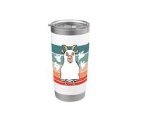 Fantasma de cabra disfraz de Halloween dibujos animados Vaso térmico de acero inoxidable de doble pared