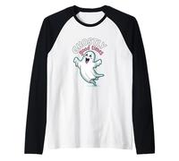 Fantasma de Halloween de Buenos Tiempos Camiseta Manga Raglan