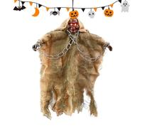 Fantasma de Halloween Espeluznante Horror Espeluznante Casa embruj | Decoraciones de esqueletos de Halloween adecuados para casa embrujada, terraza, patio, jardín y árbol
