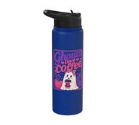 Fantasma de Halloween Ghouls Amor Café Vintage Mujeres Halloween Stainless Steel Insulated Water Bottle